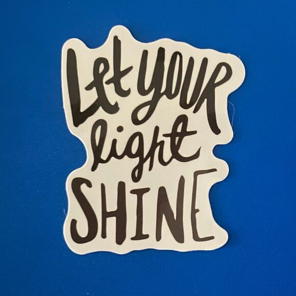 🎉 10/$10 Stickers - “Let Your Light Shine” Waterproof decal - Picture 2 of 2
